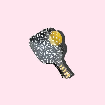 Pickleball Paddle Hair Claw |  Black Speckle