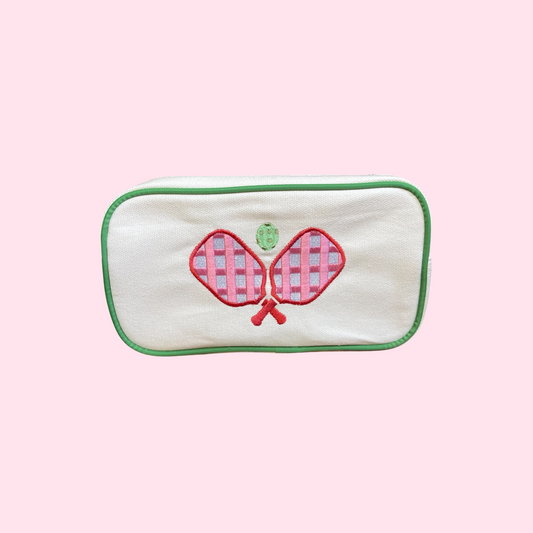 Canvas Pouch Medium | Pink Pickleball Paddles